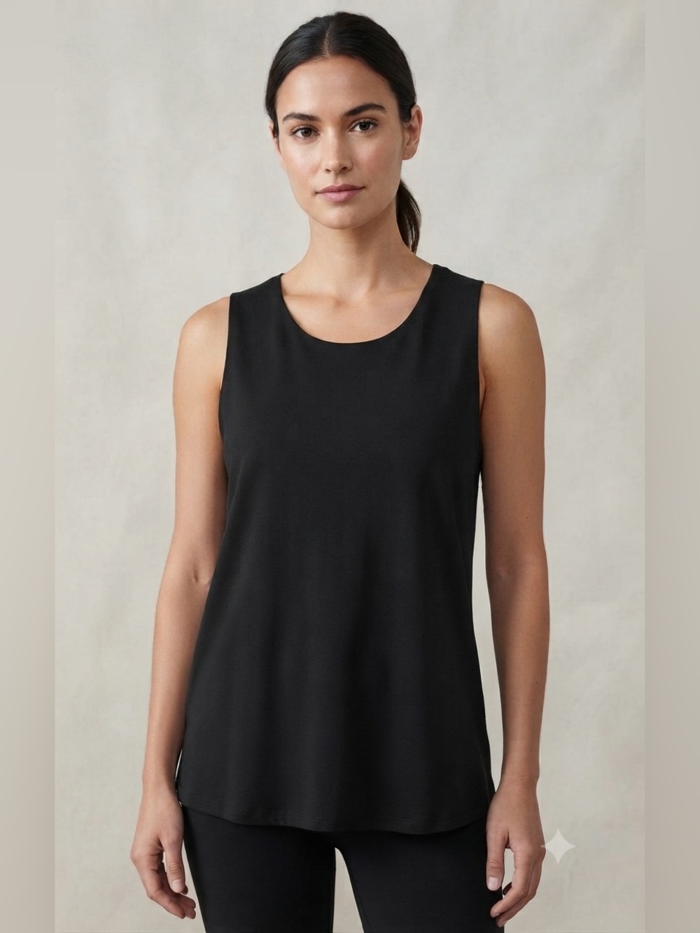 Cupio Polished Black Tank Top